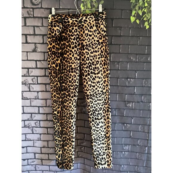 Voodoo Vixen Leopard Print Skinny Pant S - Picture 2 of 6